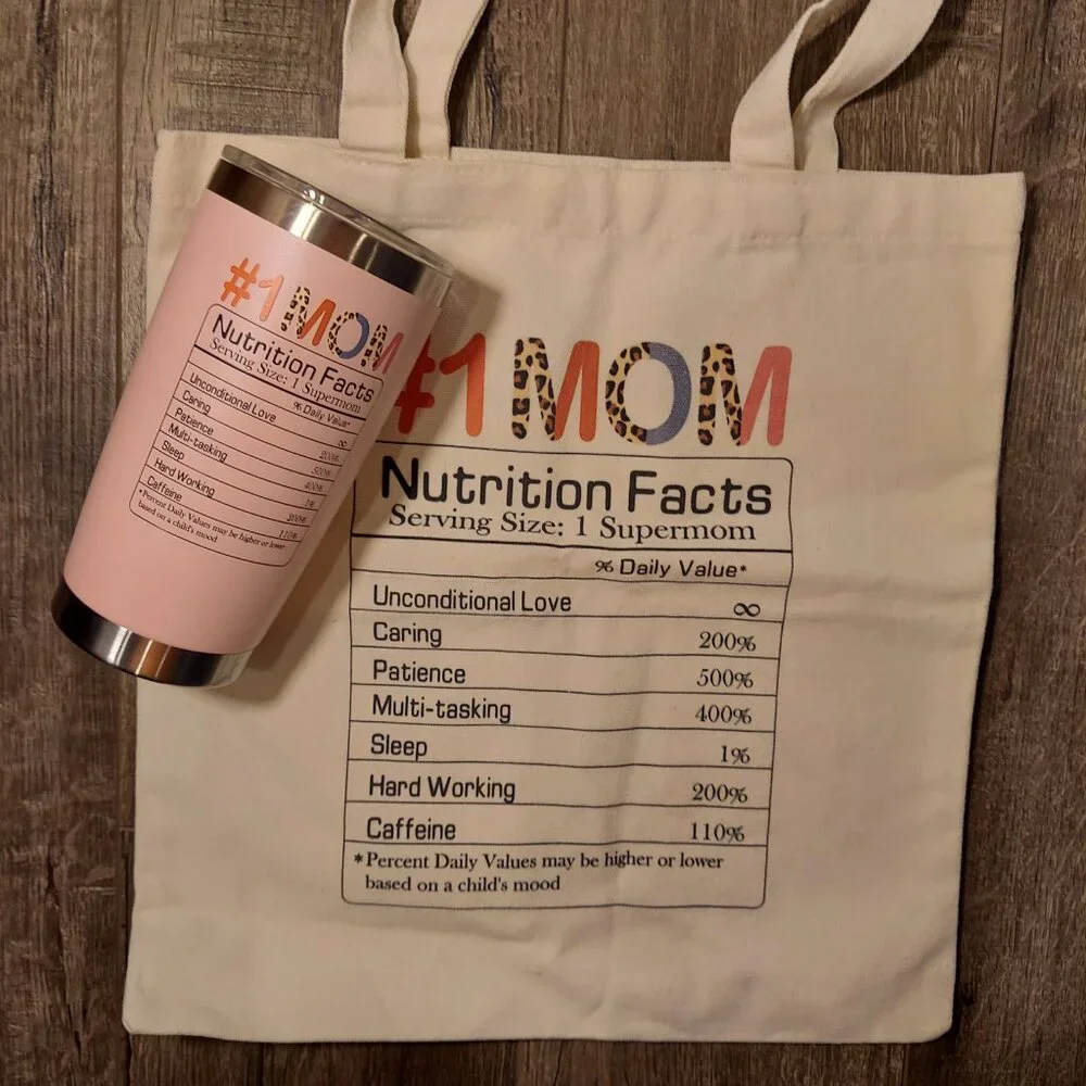 Best Mom Ever Gift Set Tumbler and Tote Bag